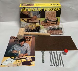 Vintage Tandy Leather Craft Kit Tools Parts (a8)