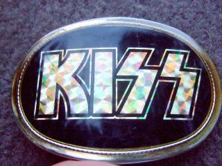 Kiss Prism Belt Buckle 1977 Pacifica Mfg Vintage Paul Stanley Gene Simmons Vg,