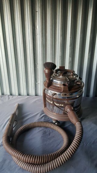 Vintage Model 33 Filter Queen Canister Vacuum A,  With Attachments