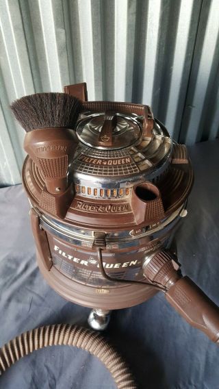 Vintage Model 33 Filter Queen Canister Vacuum A,  with Attachments 2