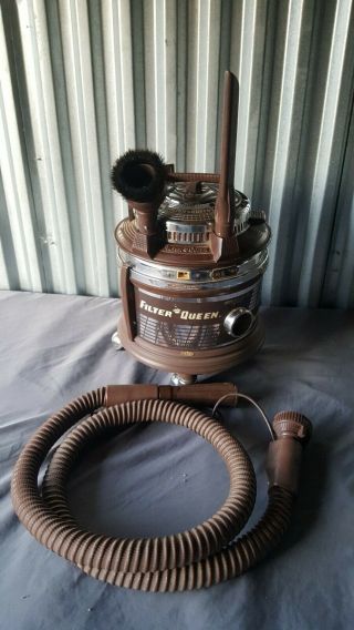 Vintage Model 33 Filter Queen Canister Vacuum A,  with Attachments 5