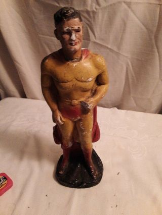 Vintage Superman Chalkware Figurine,  Statue 15 1/2”.