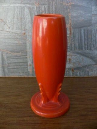 Vintage Fiesta Red/orange Bud Vase Homer Laughlin Radioactive