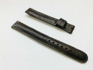 Vintage OMEGA 16mm Gray Calf Skin Authentic Watch Band Strap (10598M) 2