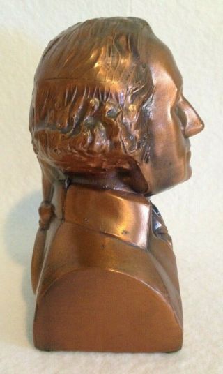 George Washington bust vintage metal copper tone Banthrico promotional coin bank 2
