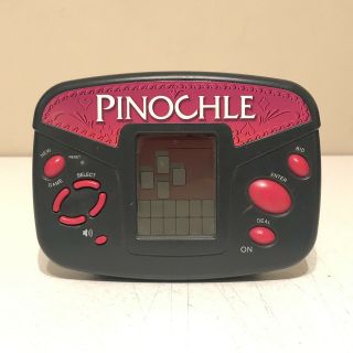 Radica Pinochle Electric Handheld Travel Game Model 3667 Vintage &