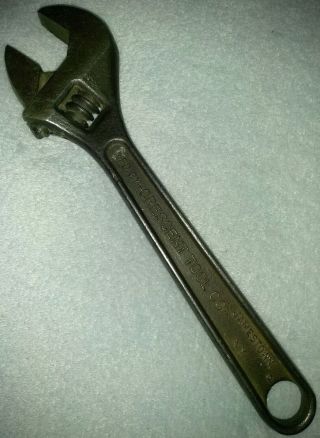Vintage Crescent Tool Co - 10 " Adjustable Crescent Wrench - Jamestown N.  Y.  Usa