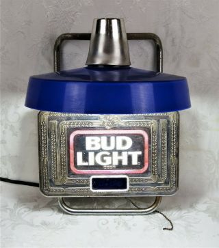 Vintage Bud Light Beer Sign Wall Lamp Clock Bar Light
