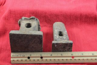 2 Vintage Blacksmith Hammer Heads Aprox.  3 X 3 & 2 X 2 Flatter Anvil Forge Tools