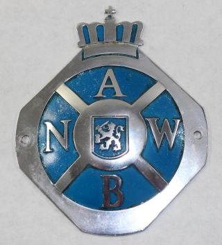 Vintage Nawb Royal Automobile & Tourist Club Netherlands Car Badge