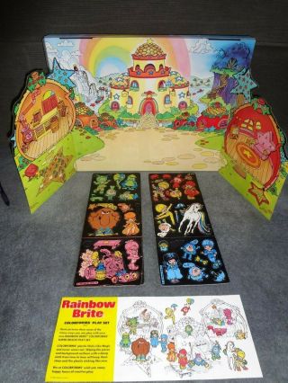 Vtg 1983 Rainbow Brite Colorforms Deluxe Play Set Near Complete