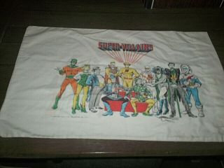 Funtastic Vtg 70s 1976 Friends Hero Villain Pillow Case Superman Etc