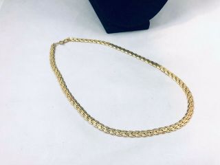 Vtg.  Trifari Tm Shiny Gold Tone Chunky Chain Necklace