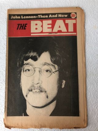 Beatles Memorabilia Vintage 1960s " The Beat " John Lennon - Then And Now Gc