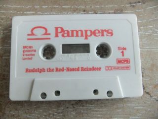 Pampers Rare Vintage Childrens Promo Cassette Rudolph The Red Nosed Reindeer 1