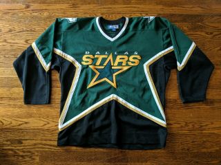 Dallas Stars Nhl Vintage Starter Hockey Jersey Adult Size Large Away Sweater 90s