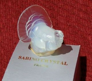 Vintage Sabino Art Deco Turkey Art Glass,  Opalescent France (signed)