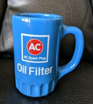 Vtg Ac Spark Plug Oil Filter Shaped Coffee Mug