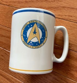 Rare Vintage 1993 Pfaltzgraff Star Trek Uss Enterprise Ncc 1701 A Coffee Cup Mug