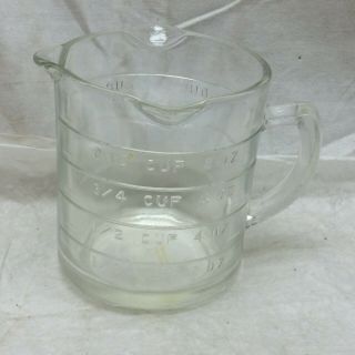 Vintage Glass Measuring Cup 3 Pouring Spouts Left Or Right Handed
