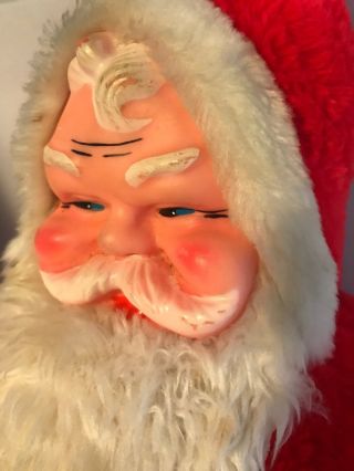 Vintage Plush Stuffed Santa Claus Doll 19 " Holiday Collectible