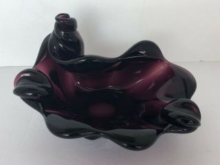 Vintage Purple Slag Glass Ashtray 2