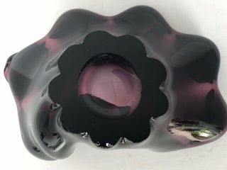 Vintage Purple Slag Glass Ashtray 4