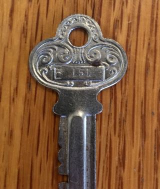 Vintage E.  T.  FRAIM Brass & Steel Padlock with Very Decorative Key - SOLID 6