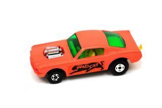 Vintage Matchbox Superfast No.  8 Mustang Wildcat Black Base Orange Sticker
