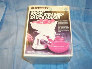 Vintage Presto Compact Food Strainer / Sauce Maker Model Number 02610 In Very Go