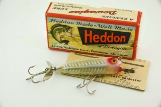 Vintage Heddon Darting Zara Spook Antique Lure In Correct Box With Papers Et18