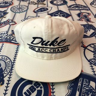 Vintage Duke Basketball Snapback Hat Cap 1992 ACC Champs Blue Devils Adjustable 2