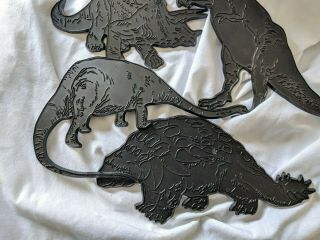 Vintage Galt Toys Prehistoric Dinosaur Animal Templates Black Stencils 2