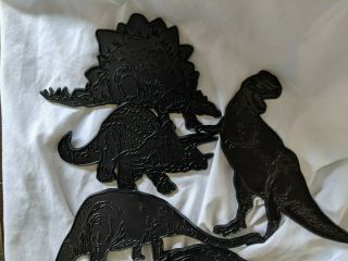 Vintage Galt Toys Prehistoric Dinosaur Animal Templates Black Stencils 3