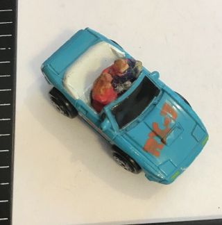 Vtg Galoob Micro Machines ‘80s Mazda RX - 7 Convertible Car w/ People Figures Rare 2