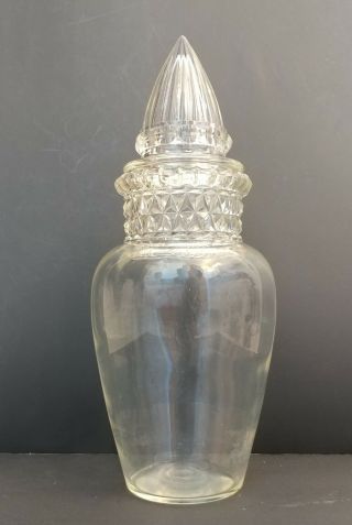 Vintage Dakota Apothecary Jar Drug Store Candy Conical Lid Antique 12 "