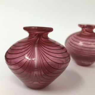 2 Vintage Kosta Boda Glass Vase Bertil Vallien Vases Mid Century Modern Signed