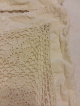 VINTAGE Lace Shabby Chic Victorian Romantic French Crochet Lace Pillow Shams 3