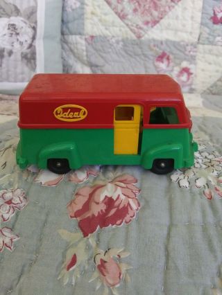 Vintage Hard Plastic Ideal (made In Usa) 1950s 1 - 1790 Delivery Van Vehicle Toy