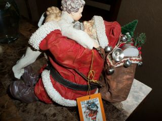 Very Rare Vintage 1991 Clothtique Santa Holding A Boy By Possible Dreams