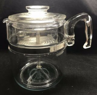 Vintage Pyrex Flameware 9 - 6 Cup Percolator Coffeemaker 7759 - B Complete 2