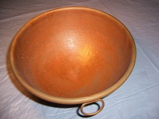French Vintage Heavy Copper Mixing Bowl Havard France 10 "