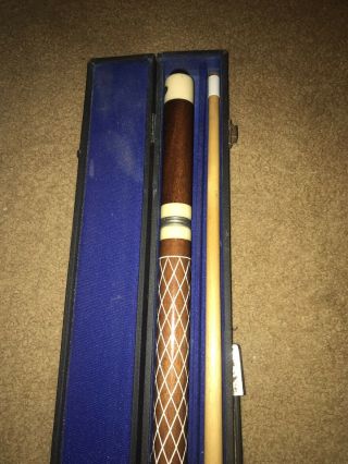 Vintage 3 Piece Pool Stick With Case 3