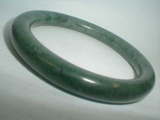 Vintage Dark Spinach Green 10mm Jade Bangle Bracelet See All No Reserves Now