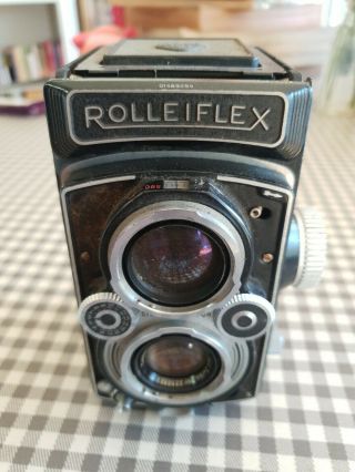 Vintage Rolleiflex 1:3.  5 Carl Zeiss 75mm F3.  5 Camera Or Project