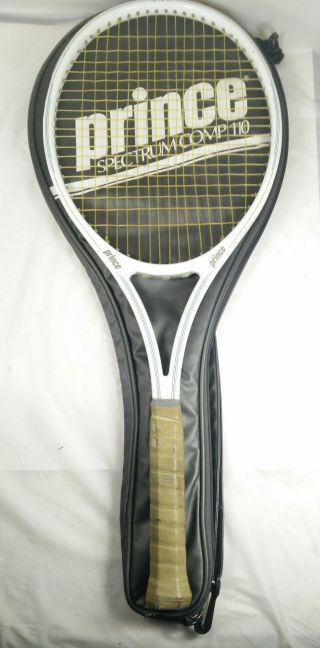 Prince Spectrum Comp 110 Vintage Tennis Racket Leather Grip 4 1/4