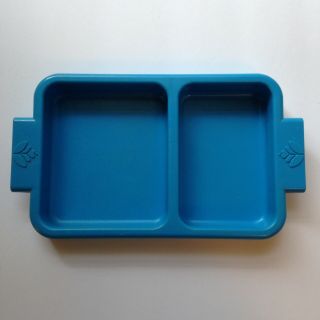Vintage 1989 Fisher Price Fun With Food Mcdonalds Blue Divided Serving Tray Rare