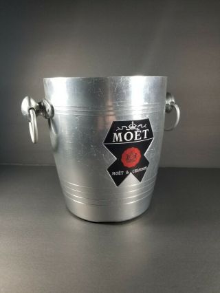 Moet & Chandon Vintage Champagne Argit Aluminum Cooler Ice Bucket Made In France