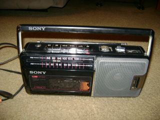 Vintage Sony Am/fm Cassette Recorder Cfm - 140.  Radio