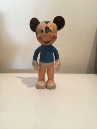Vintage Disney Mickey Mouse Sun Rubber Company Toy Doll Squeaky